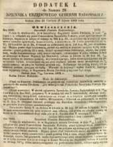 Dziennik Urzędowy Gubernii Radomskiej, 1862, nr 28, dod. I