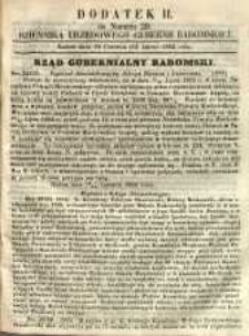 Dziennik Urzędowy Gubernii Radomskiej, 1862, nr 29, dod. II