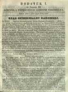 Dziennik Urzędowy Gubernii Radomskiej, 1862, nr 30, dod. I