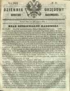 Dziennik Urzędowy Gubernii Radomskiej, 1862, nr 31