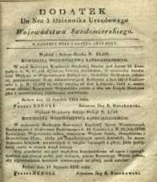 Dziennik Urzędowy Województwa Sandomierskiego, 1835, nr 5, dod.