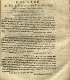 Dziennik Urzędowy Województwa Sandomierskiego, 1835, nr 9, dod.