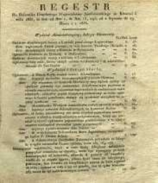 Regestr Do Dziennika Urzędowego Województwa Sandomierskiego za Kwartał I roku 1835, to jest: od Nru 1, do Nru 13, czyli od 4 Stycznia do 29 Marca t. r. 1835