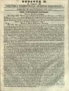 Dziennik Urzędowy Gubernii Radomskiej, 1862, nr 33, dod. II