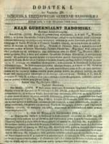 Dziennik Urzędowy Gubernii Radomskiej, 1862, nr 38, dod. I