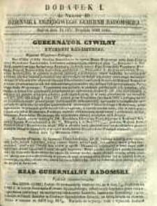 Dziennik Urzędowy Gubernii Radomskiej, 1862, nr 40, dod. I