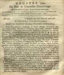 Dziennik Urzędowy Województwa Sandomierskiego, 1835, nr 17, dod. VII
