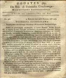 Dziennik Urzędowy Województwa Sandomierskiego, 1835, nr 18, dod. IV