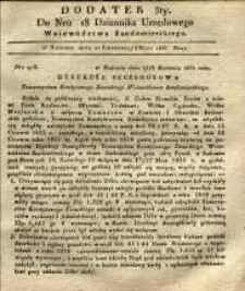 Dziennik Urzędowy Województwa Sandomierskiego, 1835, nr 18, dod. V