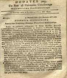 Dziennik Urzędowy Województwa Sandomierskiego, 1835, nr 18, dod. VII