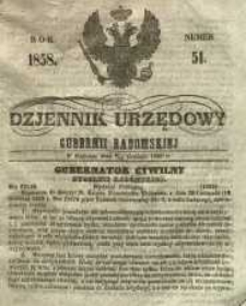 Dziennik Urzędowy Gubernii Radomskiej, 1858, nr 51