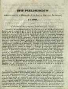 Spis przedmiotów zamieszczonych w Dzienniku Urzędowym Gubernii Radomskiej z roku 1863