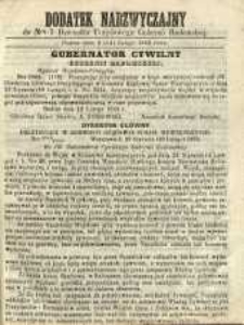 Dziennik Urzędowy Gubernii Radomskiej, 1863, nr 7, dod. nadzwyczajny