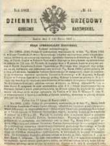 Dziennik Urzędowy Gubernii Radomskiej, 1863, nr 11
