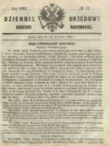 Dziennik Urzędowy Gubernii Radomskiej, 1863, nr 17