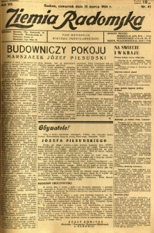Ziemia Radomska, 1934, R. 7, nr 61