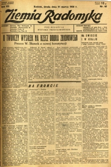 Ziemia Radomska, 1934, R. 7, nr 65