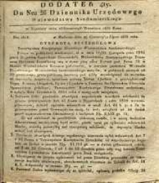 Dziennik Urzędowy Województwa Sandomierskiego, 1835, nr 36, dod. IV