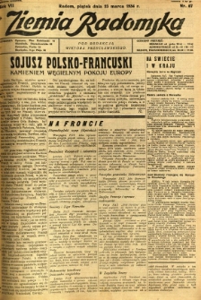 Ziemia Radomska, 1934, R. 7, nr 67