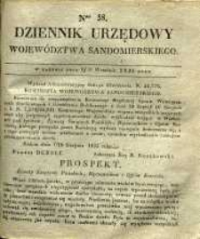 Dziennik Urzędowy Województwa Sandomierskiego, 1835, nr 38