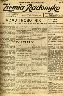 Ziemia Radomska, 1934, R. 7, nr 68