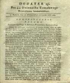 Dziennik Urzędowy Województwa Sandomierskiego, 1835, nr 44, dod. II