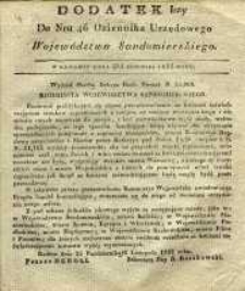 Dziennik Urzędowy Wojew&oacute;dztwa Sandomierskiego, 1835, nr 46, dod. I