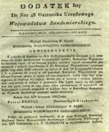 Dziennik Urzędowy Województwa Sandomierskiego, 1835, nr 48, dod. I