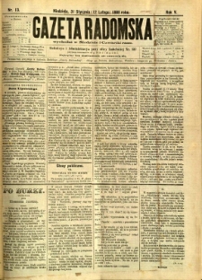 Gazeta Radomska, 1888, R. 5, nr 13