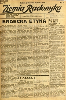Ziemia Radomska, 1934, R. 7, nr 73