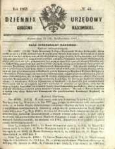 Dziennik Urzędowy Gubernii Radomskiej, 1863, nr 44