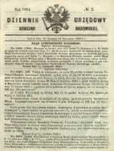 Dziennik Urzędowy Gubernii Radomskiej, 1864, nr 2