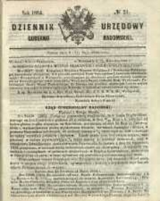 Dziennik Urzędowy Gubernii Radomskiej, 1864, nr 21