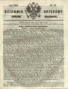 Dziennik Urzędowy Gubernii Radomskiej, 1864, nr 29