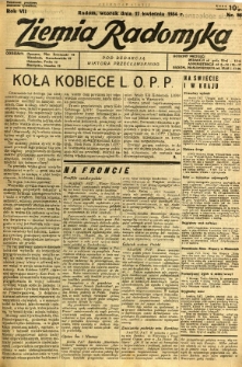 Ziemia Radomska, 1934, R. 7, nr 86
