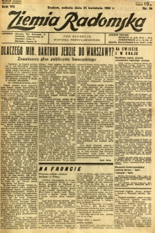 Ziemia Radomska, 1934, R. 7, nr 90