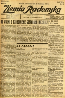 Ziemia Radomska, 1934, R. 7, nr 93