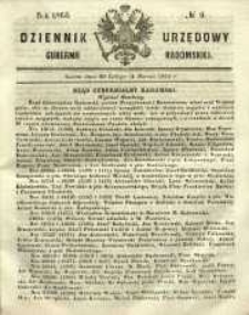 Dziennik Urzędowy Gubernii Radomskiej, 1865, nr 9