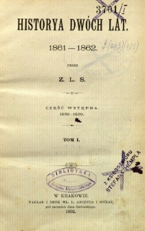 Historya dwóch lat : 1861-1862