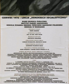 Czerwiec 1976 - Lekcja "Demokracji Socjalistycznej"
