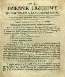 Dziennik Urzędowy Województwa Sandomierskeigo, 1837, nr 1