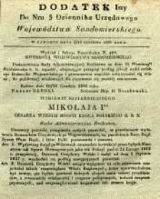 Dziennik Urzędowy Województwa Sandomierskeigo, 1837, nr 3, dod. I