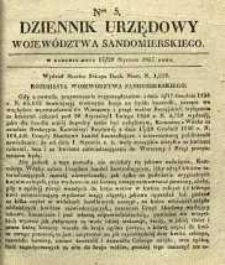 Dziennik Urzędowy Województwa Sandomierskeigo, 1837, nr 5