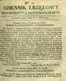 Dziennik Urzędowy Województwa Sandomierskeigo, 1837, nr 12