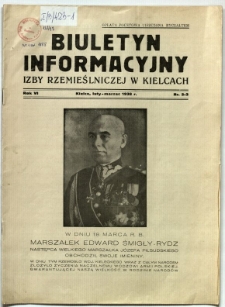 Biuletyn informacyjny Izby Rzemieślniczej w Kielcach, 1936, R. 4. nr 2-3