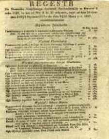 Regestr Do Dzeinnika Urzędowego Wojewóztwa Sandomierskiego za Kwartał I roku 1837, to jest od Nru 1 do Nru 13 włącznie, czyli od dnia 1 Stycznia do dnia 26 Marca t. r. 1837