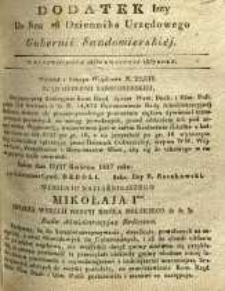 Dziennik Urzędowy Gubernii Sandomierskiej, 1837, nr 18, dod. I