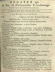 Dziennik Urzędowy Gubernii Sandomierskiej, 1837, nr 18, dod. II