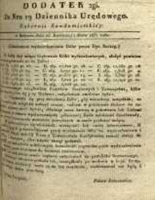 Dziennik Urzędowy Gubernii Sandomierskiej, 1837, nr 19, dod. II