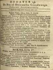 Dziennik Urzędowy Gubernii Sandomierskiej, 1837, nr 25, dod. II